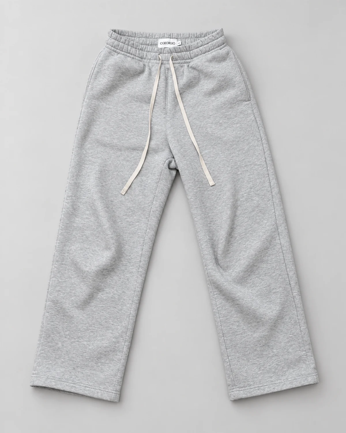 CGEORGIO Oversized Joggers in Marl grey, front studio view